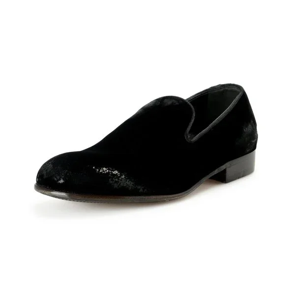 DOLCE & GABBANA Men’s Loafers Suede Leather Jet Black 8.5 Penny Loafer w/toe tap Dolce&Gabbana Men main image 2